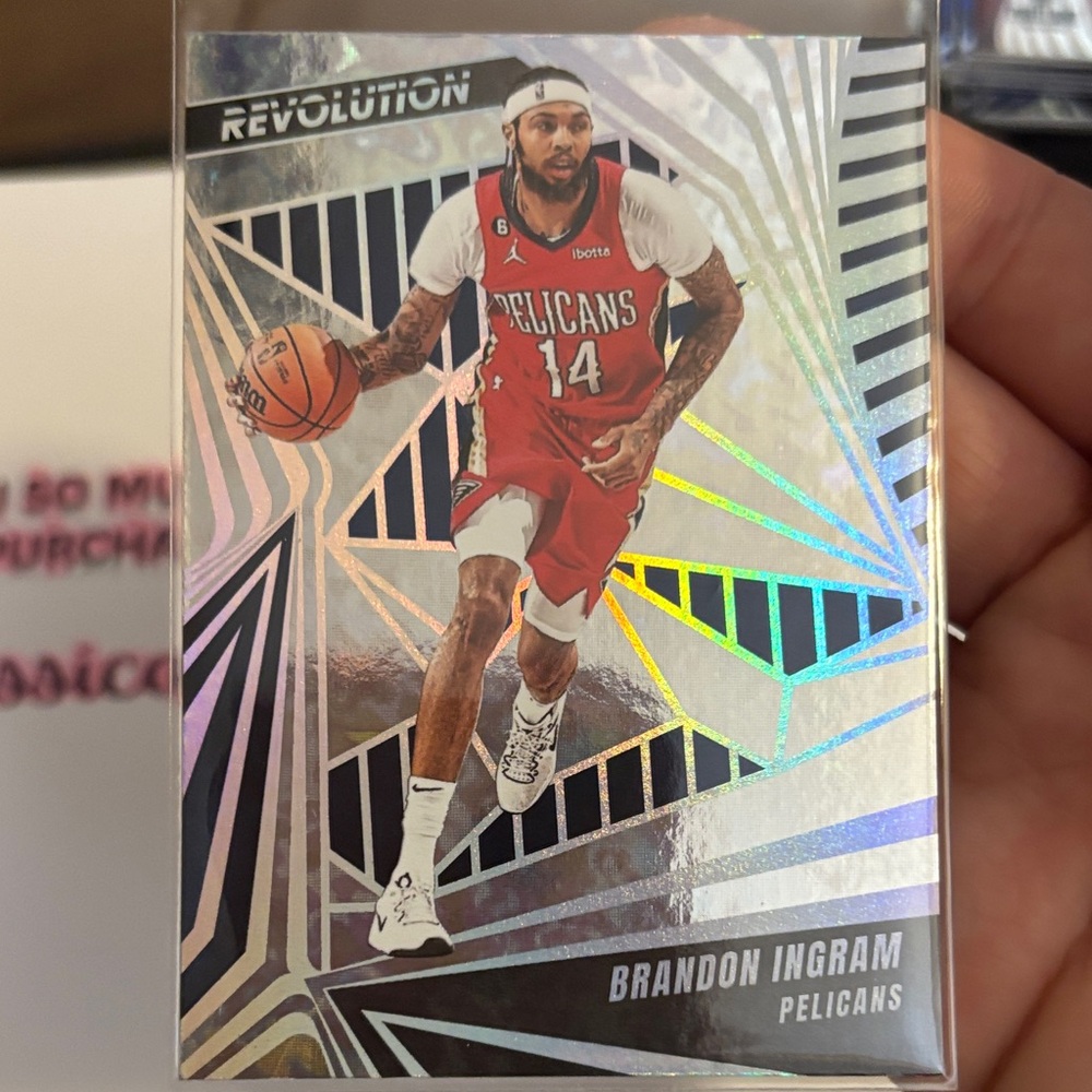 Revolution Basketball Card with Red and Silver Accents